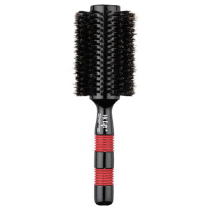 Black Hi Lift 18-row boar bristle round brush on white background