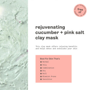 Freeman Rejuvenating Cucumber + Pink Salt Clay Mask 15ml