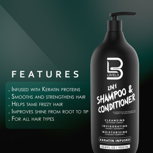 L3VEL3 2 IN 1 Shampoo + Conditioner 1000ml