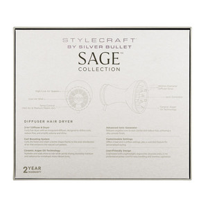 StyleCraft by Silver Bullet Sage Diffuser Hair Dryer