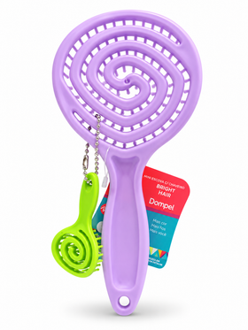 Lollipop Purple Grape Scented Hair Brush + Free Mini Brush Key Ring