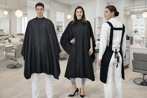 Black Striped Anti-Static Cutting Cape