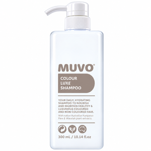 MUVO Colour Luxe Shampoo 300ml gentle colour-free everyday shampoo with Australian Waratah Extract for soft, healthy and vibrant hair.
