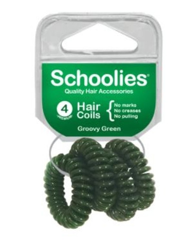 Schoolies Hair Coils 4 Pack - Assorted Colours