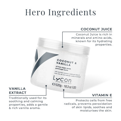 Lycon Coconut & Vanilla Sugar Scrub 520g