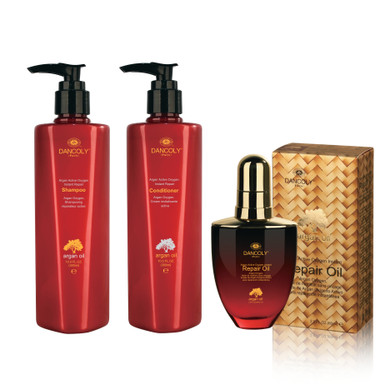 Angel Argan Active Instant Repair Hair Gift Pack With Bonus Thermal Brush + Hair Wrap