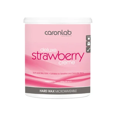 Caronlab Deluxe Strawberry Creme Hard Wax Microwaveable - 800g