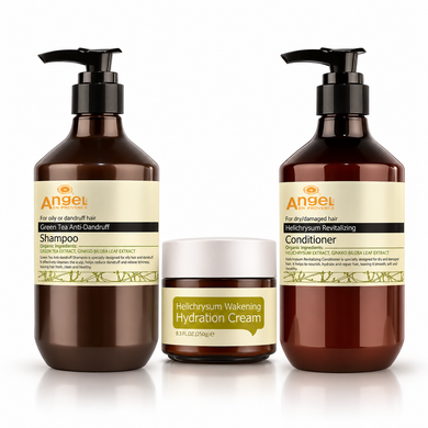 Angel En Provence Helichrysum Dry/Damaged Hair Gift Pack With Bonus Thermal Brush