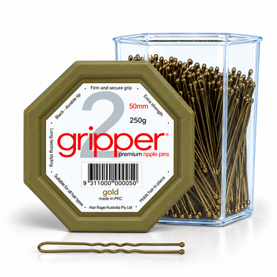 Gripper 50mm Ripple Pins - Gold