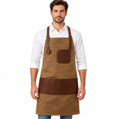 Barber Apron Tan Canvas