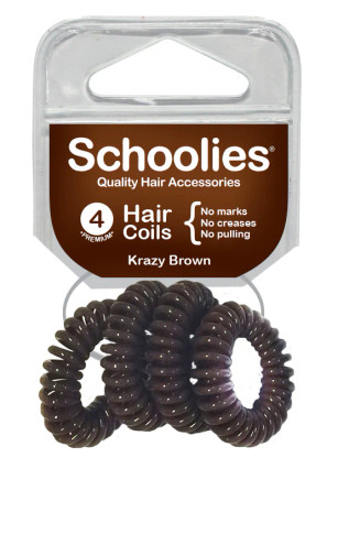 Schoolies Hair Coils 4pc - Krazy Brown