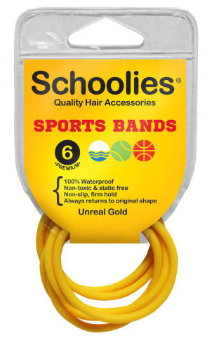 Schoolies Sports Bands 6pc- Unreal Gold