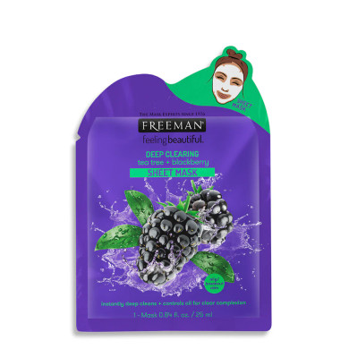Freeman Deep Clearing Tea Tree + Blackberry Sheet Mask 25ml