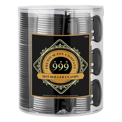999 Premium Hot Rollers Clamps 24pc - Black