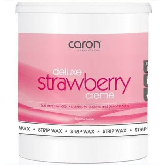 Caron Deluxe Strawberry Creme Strip Wax Microwaveable - 800g