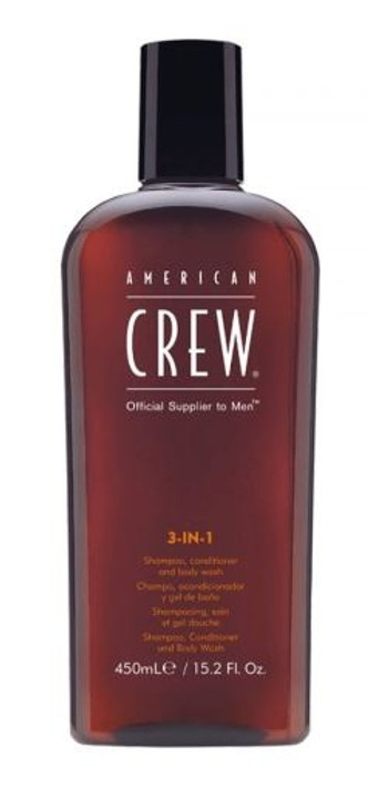 American Crew Classic 3-In-1 Shampoo, Conditioner And Body Wash 450ml