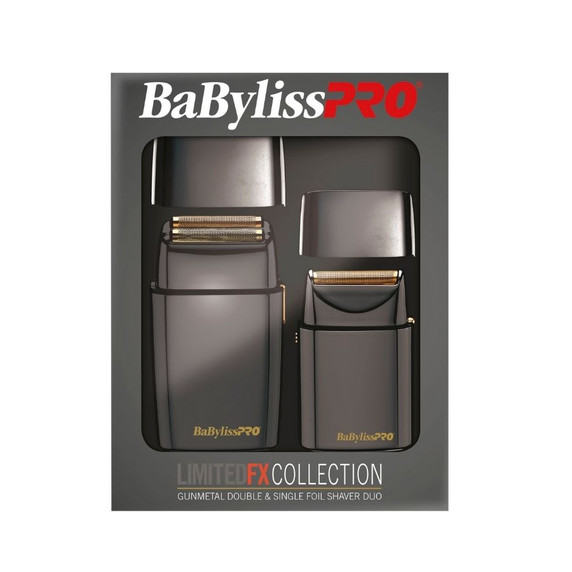 Babyliss Pro LimitedFX Collection Double & Single Foil Shaver Set GunMetal