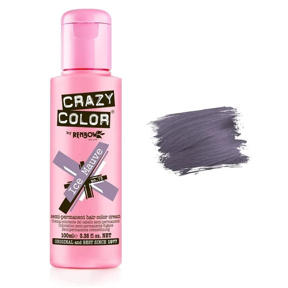 Crazy Color Semi Permanent Hair Colour 100ml-Ice Mauve #075