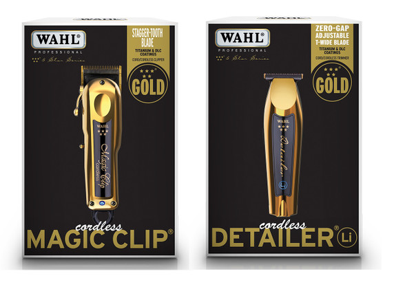 Wahl Cordless Magic Clipper & Detailer Li Trimmer Gold DUO