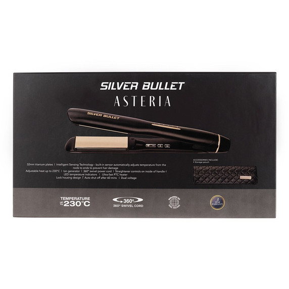 Silver Bullet Asteria Hair Straightener Black