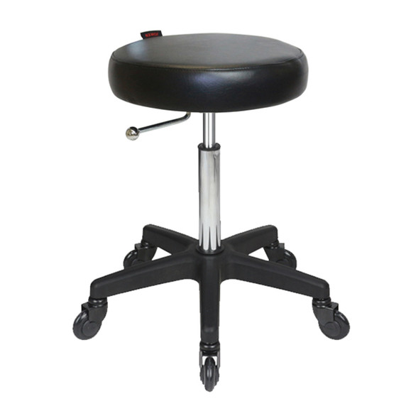 Turbo Black Salon Stool - Black Base - Click'n Clean Castor Wheels