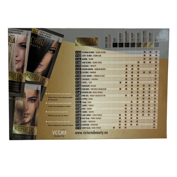Victoria Beauty Keratin Therapy Hair Colour Shampoo LIGHT BLONDE V62