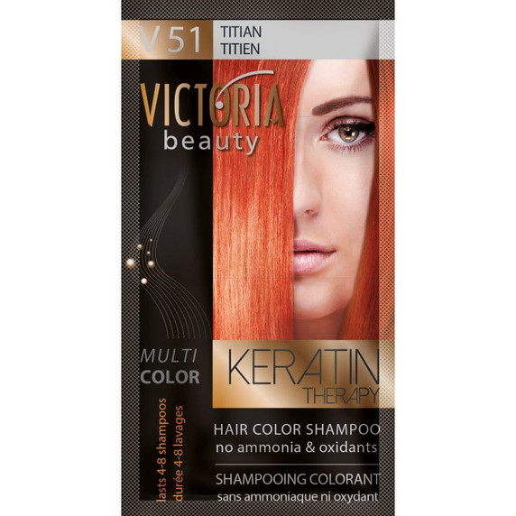 Victoria Beauty Keratin Therapy Hair Colour Shampoo TITIAN V51