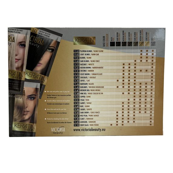 Victoria Beauty Keratin Therapy Hair Colour Shampoo CLARET V40
