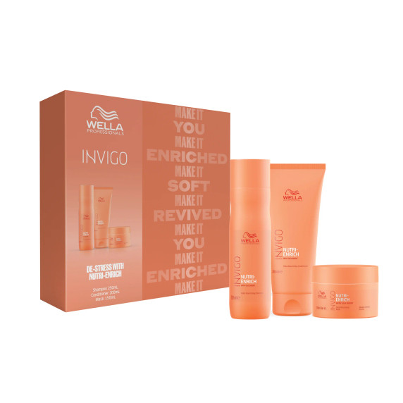 Wella Invigo De-Stress Nutri-Enrich Trio Hair Care Gift Pack