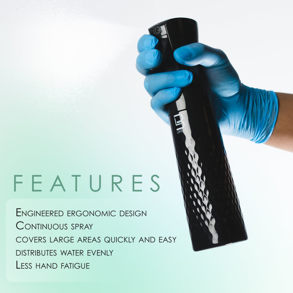 L3VEL3 Beveled Spray Bottle White/Clear 300ml