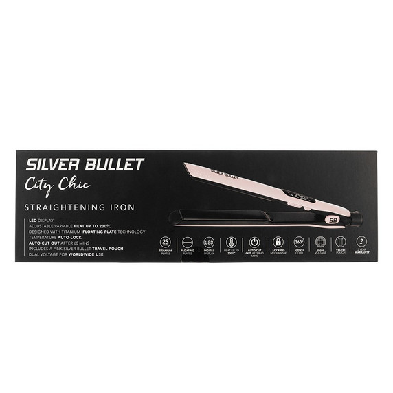 Silver Bullet City Chic Hair Straightener Pink