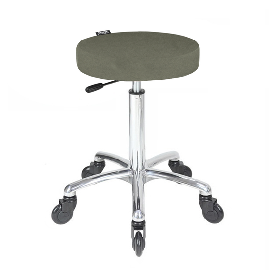 Turbo Stool Forest Green - Chrome Base - Click'n Clean Castor Wheels