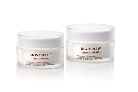 Natural Look Immaculate Biovitality Anti-Wrinkle Day & Biorenew Night Cream 60g