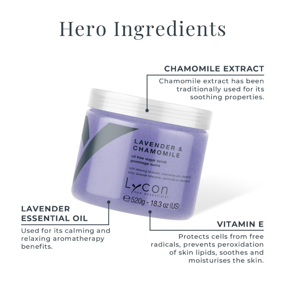 Lycon Lavender & Chamomile Sugar Scrub 520g
