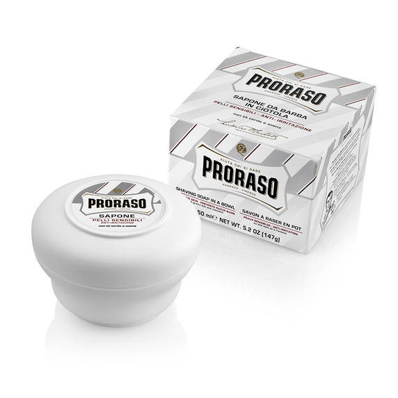 Proraso Shaving Cream Soap Bowl Aloe & Green Tea Sensitive Skin - 150ml