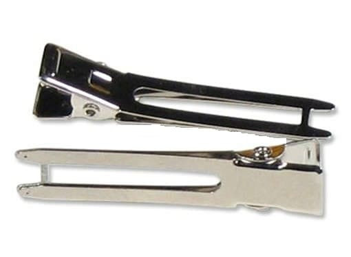 Double Prong Metal Stainless Steel Curl Clip - 100pk