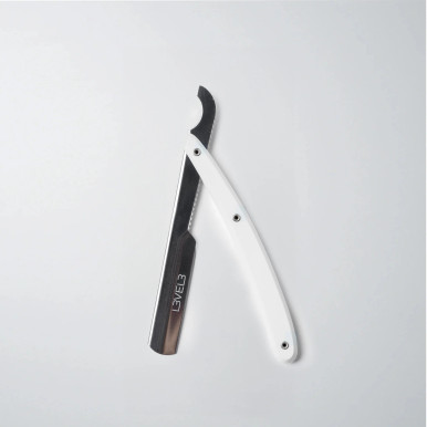 L3VEL3 Turkish Razor White | Precision Foldable Straight Razor for a ...