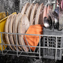Whirlpool® 18" Stainless Steel Dishwasher with Half Load Cycle and Triple Spray Arms - 48 dBA WDFS5118SS