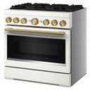 Kitchenaid® 36-Inch 6 Burner Commercial-Style Dual Fuel Range with No Preheat Air Fry Mode KFDS936SPL