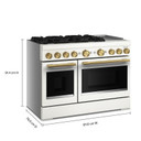 KitchenAid® 48-Inch 6 Burner Commercial-Style Dual Fuel Range with Griddle KFDD948SPL