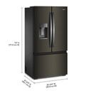 Whirlpool® 36-inch True Counter Depth 3-Door French Door Refrigerator with Nugget Ice - 23.4 cu. ft. WRFC7436TV