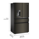 Whirlpool® 36-inch True Counter Depth 4-Door French Door Refrigerator with Nugget Ice - 22 cu. ft. WRMC7436TV