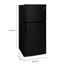 Whirlpool® 30" Wide Top-Freezer Refrigerator with LED Interior Lighting WRT549SZDB