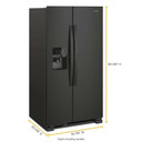 Whirlpool® 36-inch Wide Side-by-Side Refrigerator - 25 cu. ft. WRS325SDHB