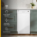Whirlpool® Small-Space Compact Dishwasher with Stainless Steel Tub WDPS5118PW