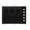 Whirlpool® 30-inch Electric Ceramic Glass Cooktop with Two Dual Radiant Elements WCE77US0HS