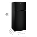 Whirlpool® 28-inch Wide Refrigerator Compatible With The EZ Connect Icemaker Kit – 18 Cu. Ft. WRT518SZFB