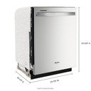Whirlpool® 24” Stainless Steel Dishwasher with AI Intelligent Wash System - 47 dBA WDT750SAKZ