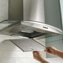 Whirlpool® 30" Curved Glass Wall Mount Range Hood WVW51UC0LS
