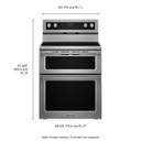 Kitchenaid® 30-Inch 5 elements Electric Double Oven Convection Range YKFED500ESS